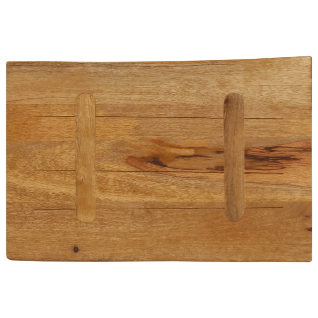 Bordplate 70x40x3,8 cm naturlig kant heltre mango