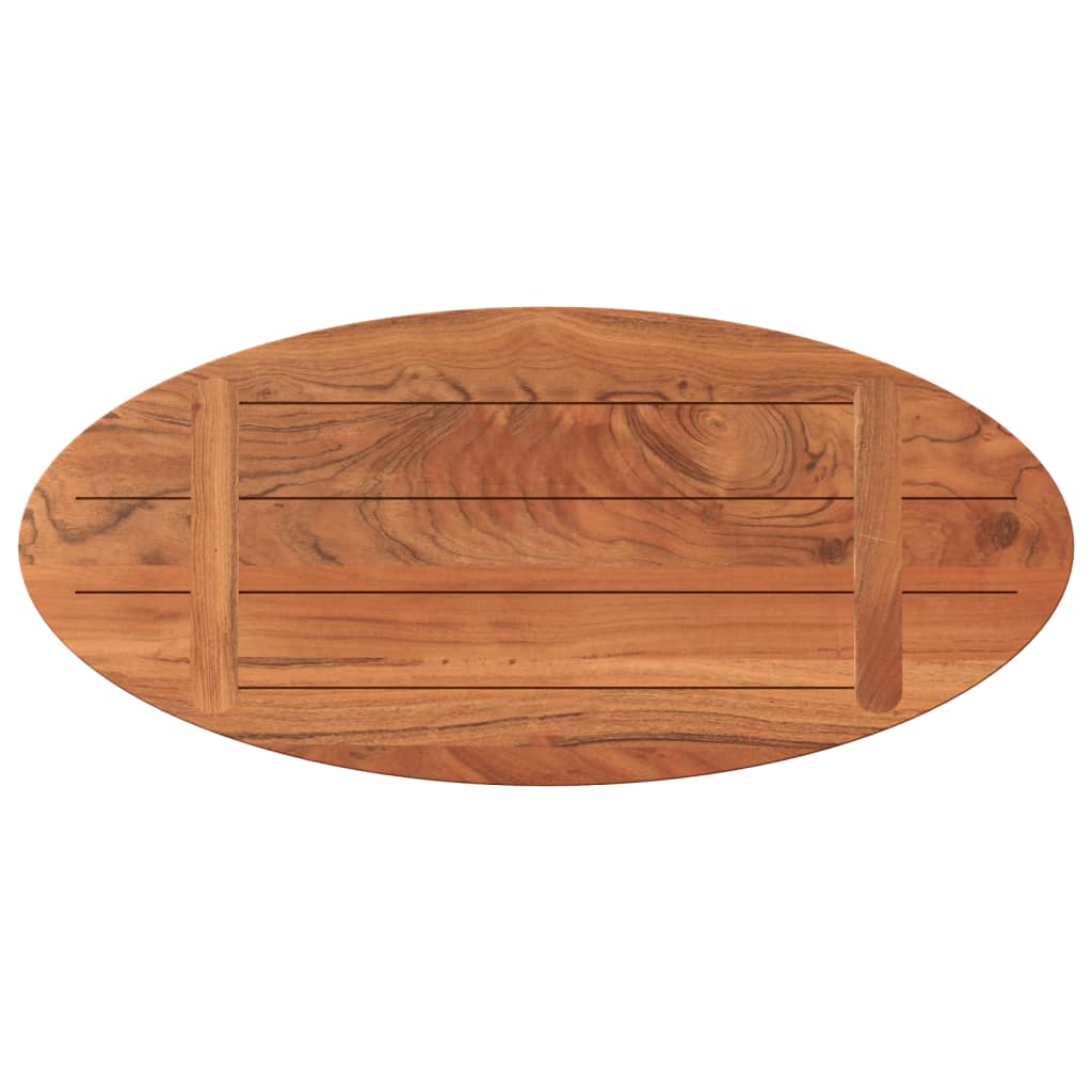Bordplate 80x40x3,8 cm oval heltre akasie