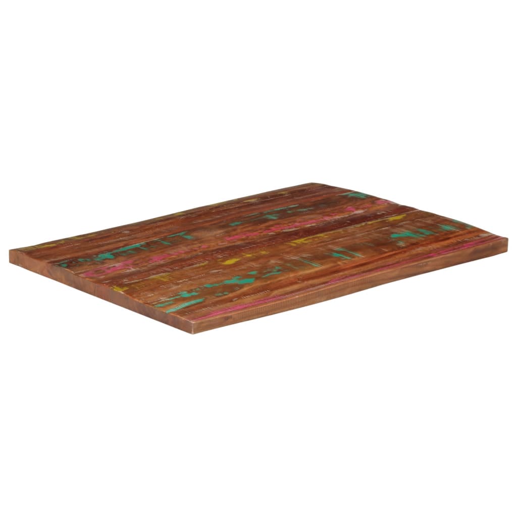 Bordplate 90x80x2,5 cm rektangulær gjenvunnet heltre