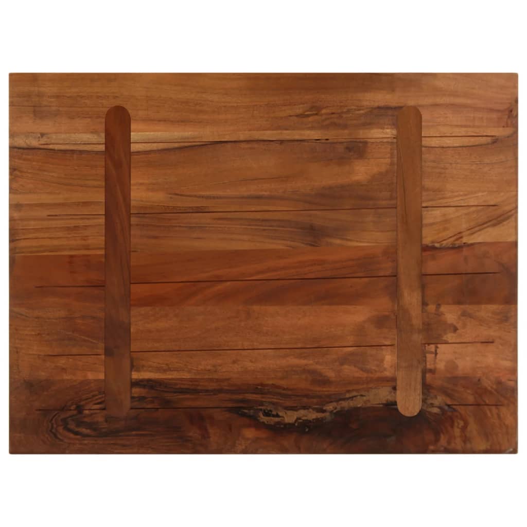 Bordplate 80x60x3,8 cm rektangulær gjenvunnet heltre
