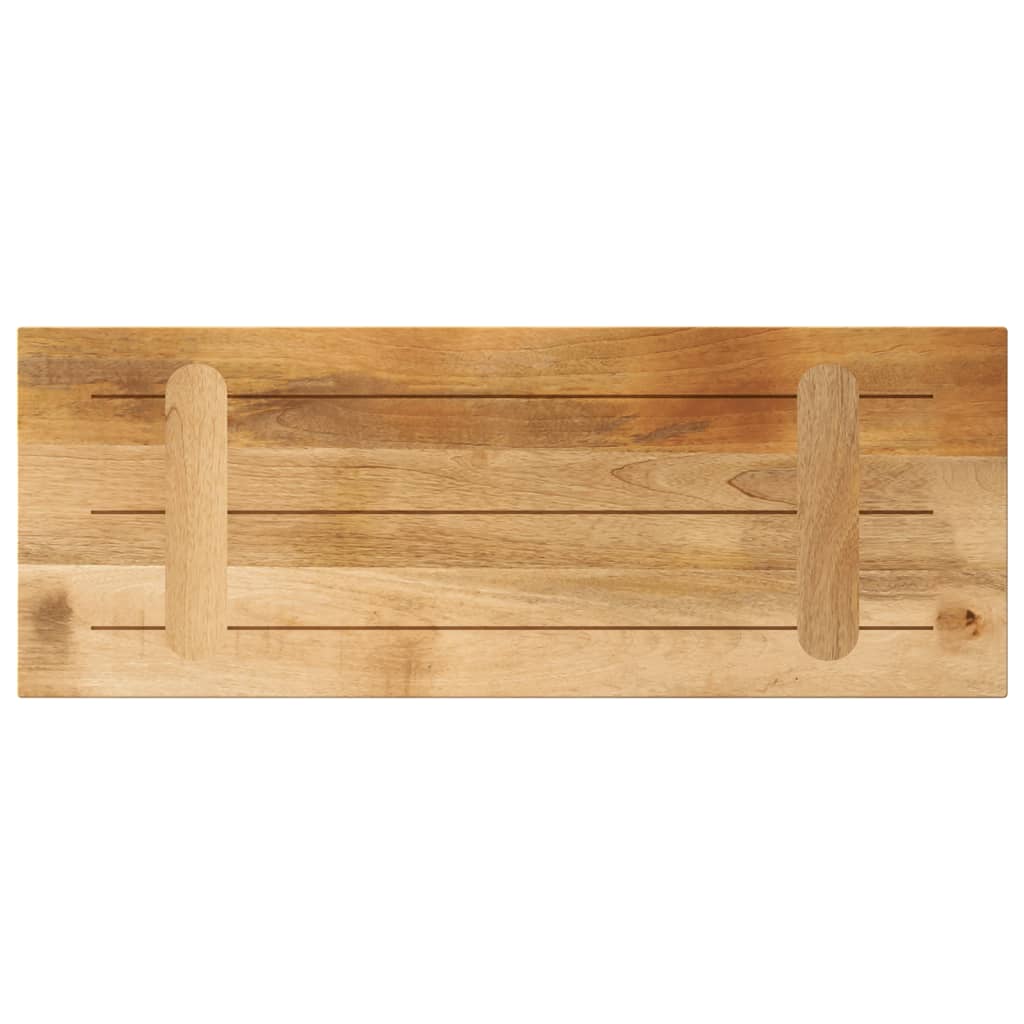 Bordplate 90x20x2,5 cm rektangulær grovt heltre mango