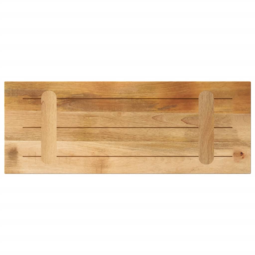 Bordplate 80x30x2,5 cm rektangulær grovt heltre mango