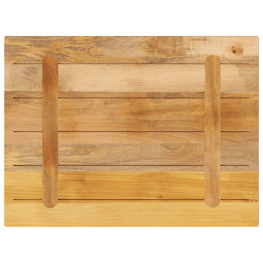 Bordplate 70x50x2,5 cm rektangulær grovt heltre mango