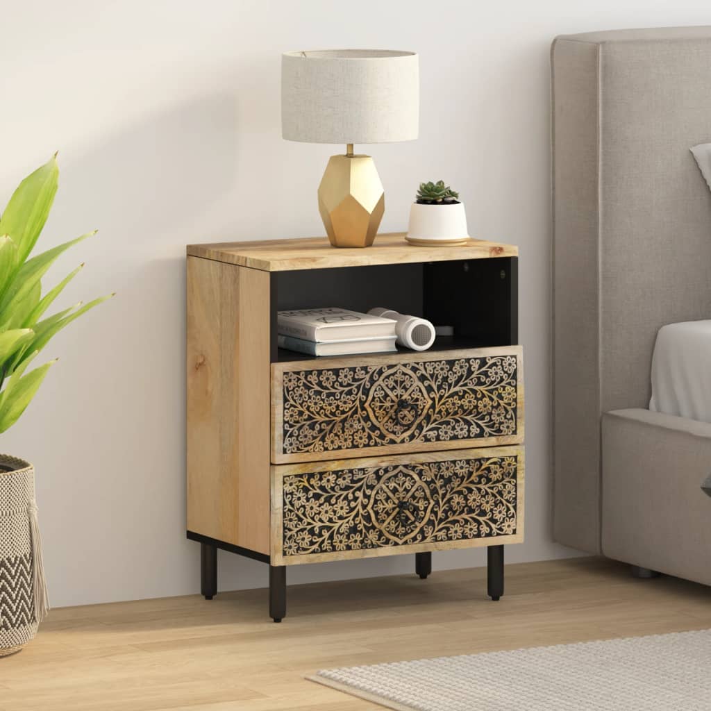 Nattbord 50x33x60 cm heltre mango