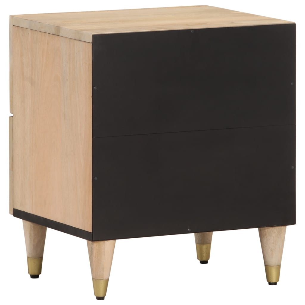 Nattbord 2 stk 40x33x46 cm heltre mango