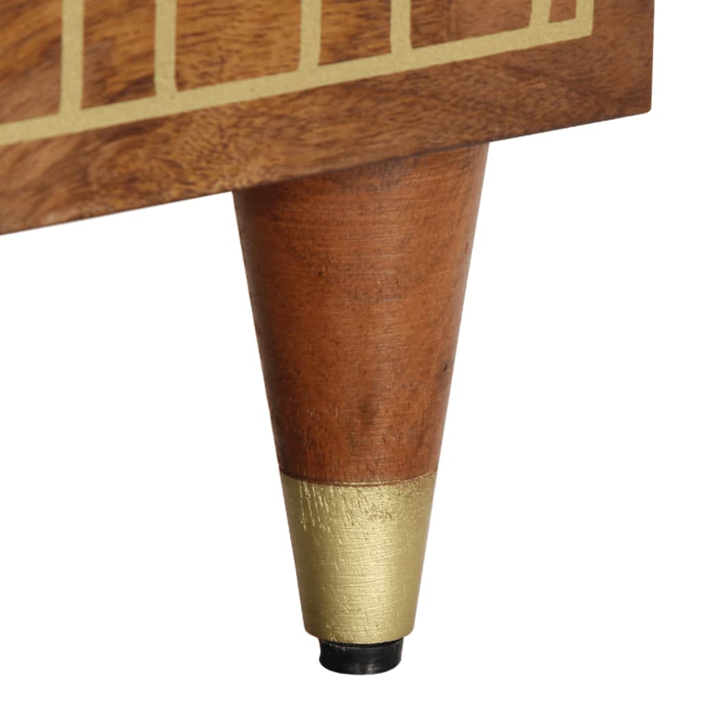 Nattbord 2 stk 40x33x46 cm heltre mango