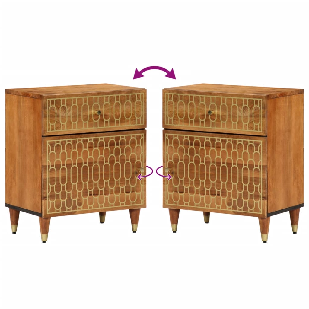 Nattbord 50x33x60 cm heltre mango