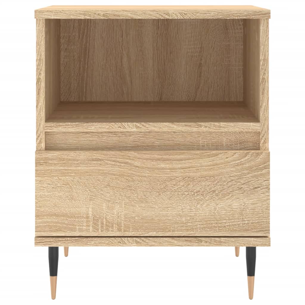 Nattbord 2 stk sonoma eik 40x35x50 cm konstruert tre