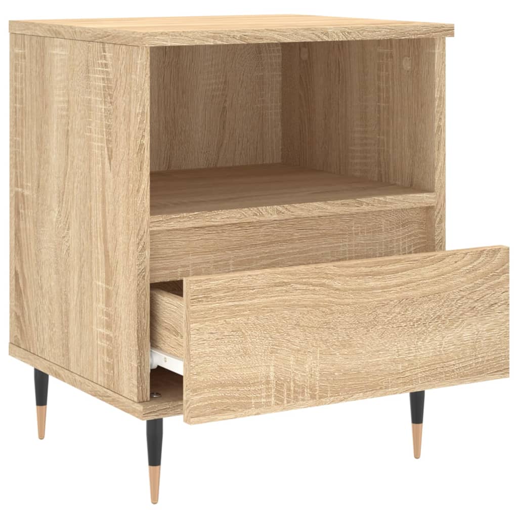 Nattbord 2 stk sonoma eik 40x35x50 cm konstruert tre