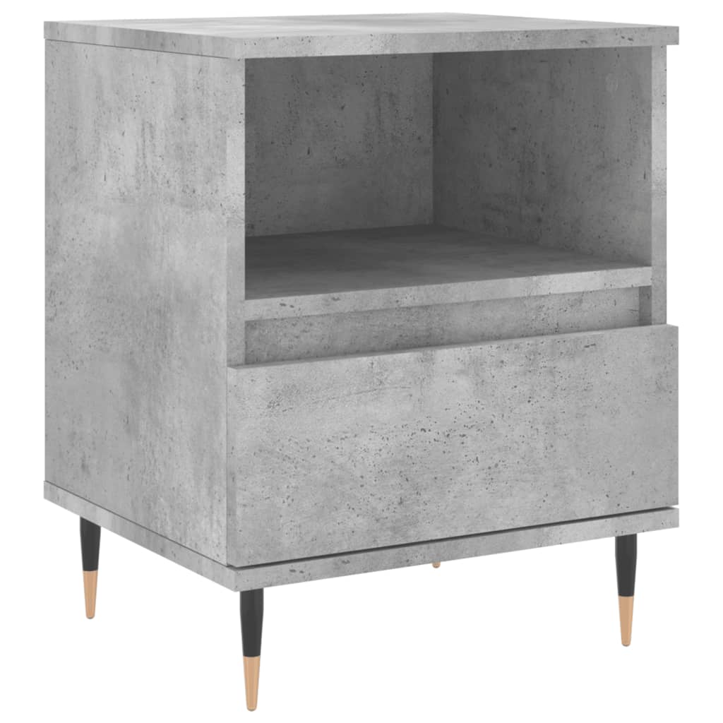 Nattbord 2 stk betonggrå 40x35x50 cm konstruert tre