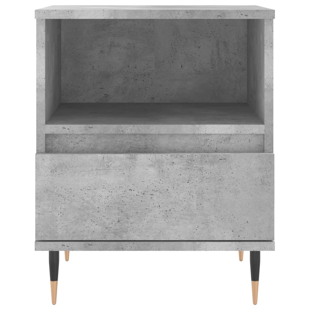Nattbord 2 stk betonggrå 40x35x50 cm konstruert tre