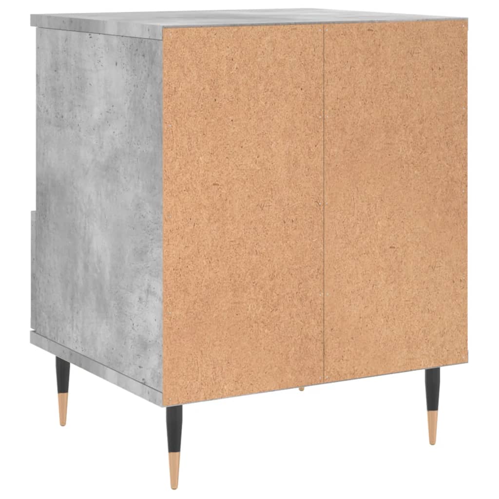 Nattbord 2 stk betonggrå 40x35x50 cm konstruert tre