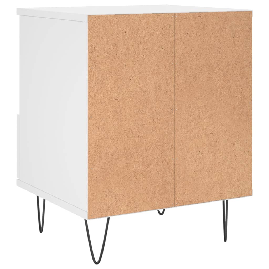 Nattbord 2 stk hvit 40x35x50 cm konstruert tre