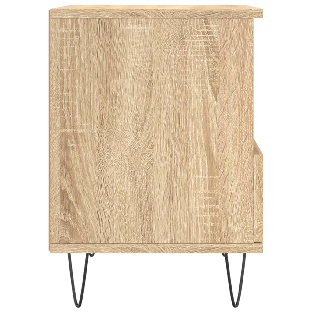 Nattbord 2 stk sonoma eik 40x35x50 cm konstruert tre