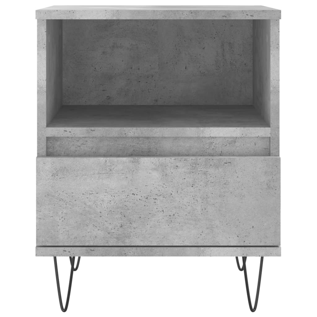 Nattbord 2 stk betonggrå 40x35x50 cm konstruert tre