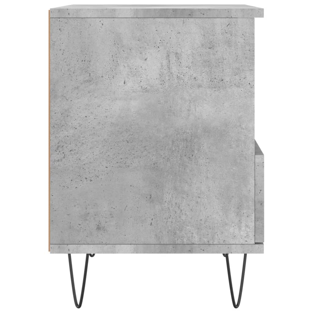 Nattbord 2 stk betonggrå 40x35x50 cm konstruert tre