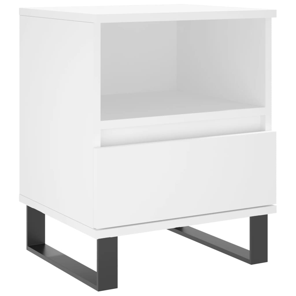 Nattbord 2 stk hvit 40x35x50 cm konstruert tre