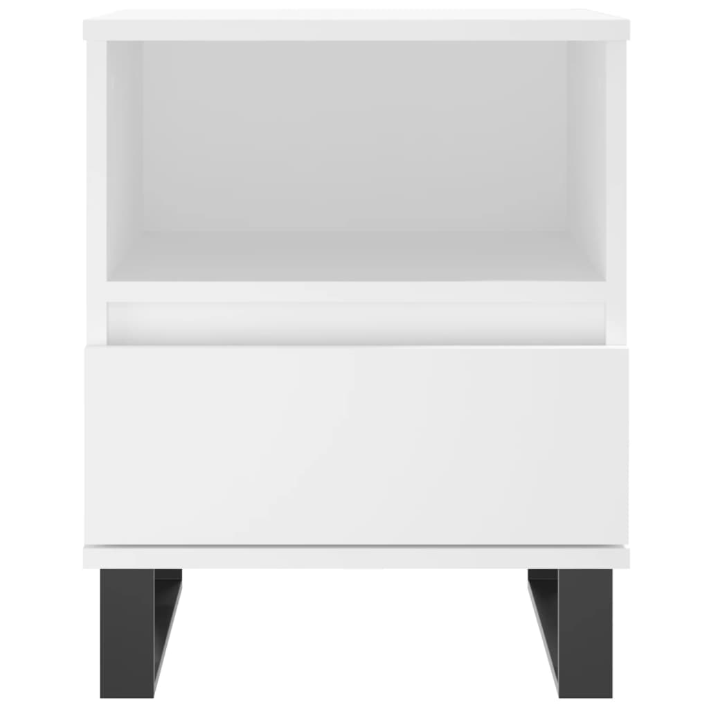 Nattbord 2 stk hvit 40x35x50 cm konstruert tre