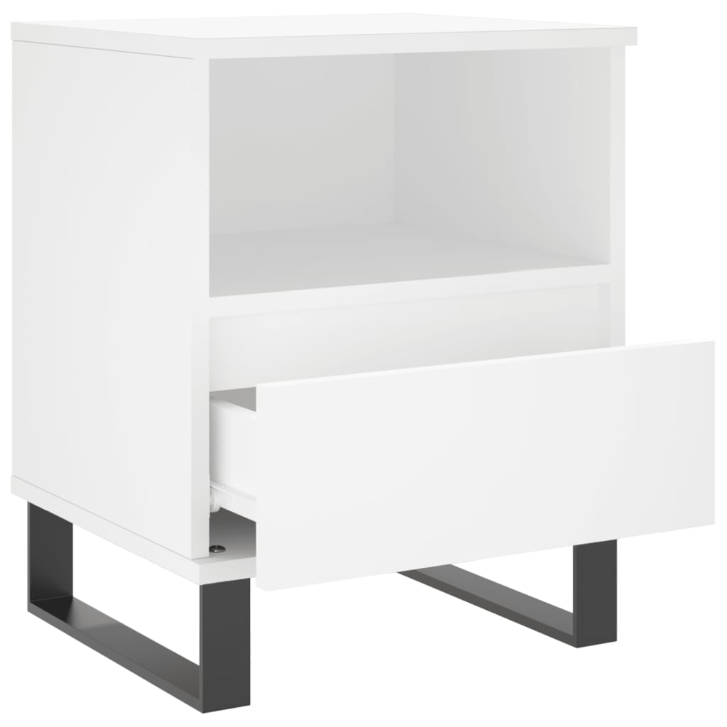 Nattbord 2 stk hvit 40x35x50 cm konstruert tre