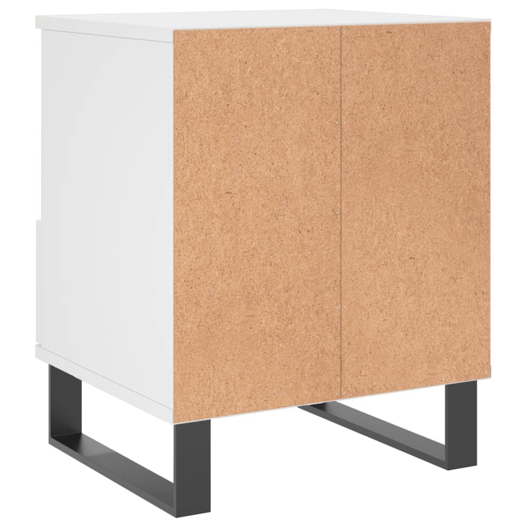 Nattbord 2 stk hvit 40x35x50 cm konstruert tre