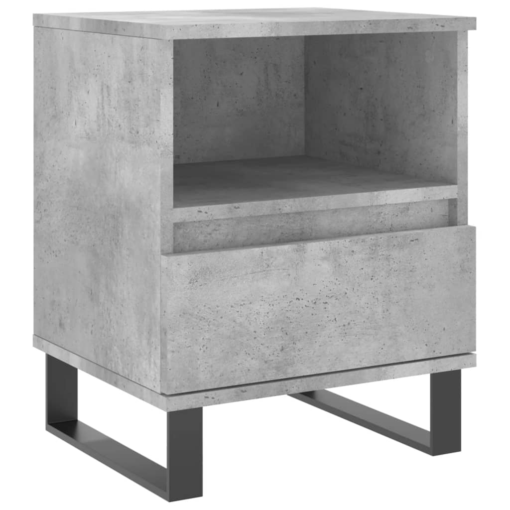 Nattbord 2 stk betonggrå 40x35x50 cm konstruert tre
