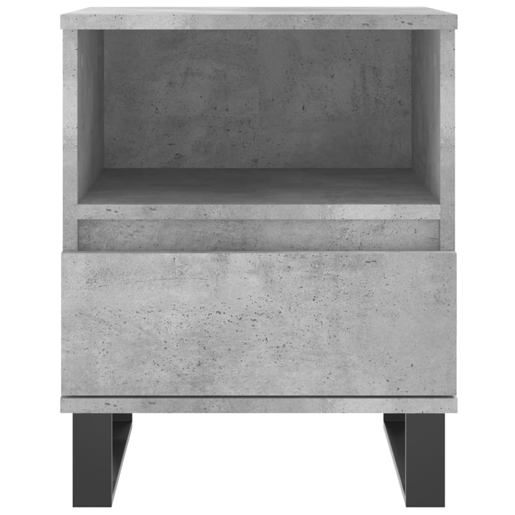 Nattbord 2 stk betonggrå 40x35x50 cm konstruert tre