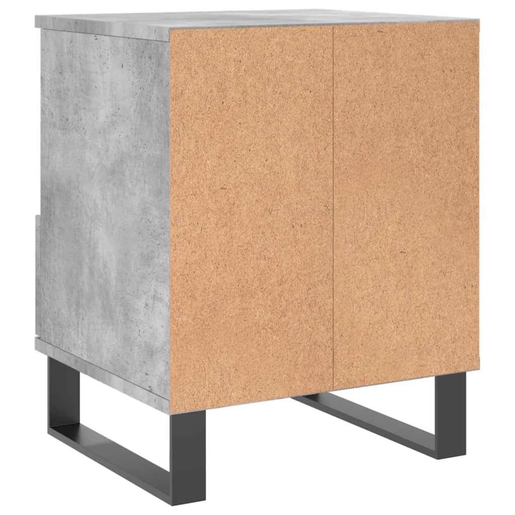 Nattbord 2 stk betonggrå 40x35x50 cm konstruert tre