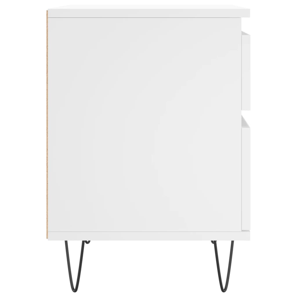 Nattbord 2 stk hvit 40x35x50 cm konstruert tre