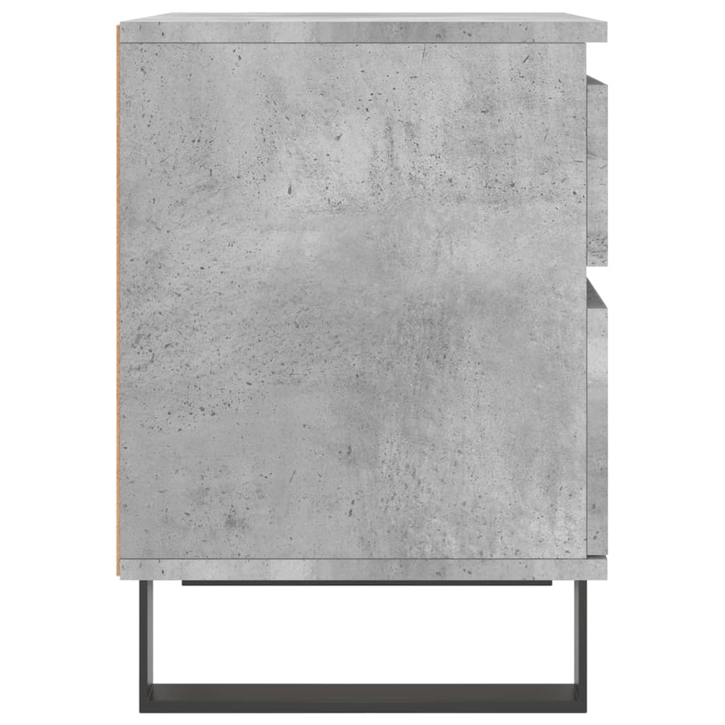 Nattbord 2 stk betonggrå 40x35x50 cm konstruert tre