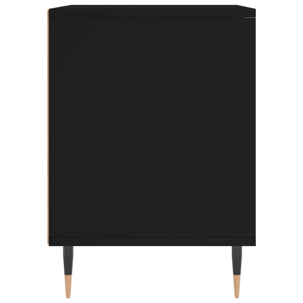 Nattbord 2 stk svart 40x35x50 cm konstruert tre