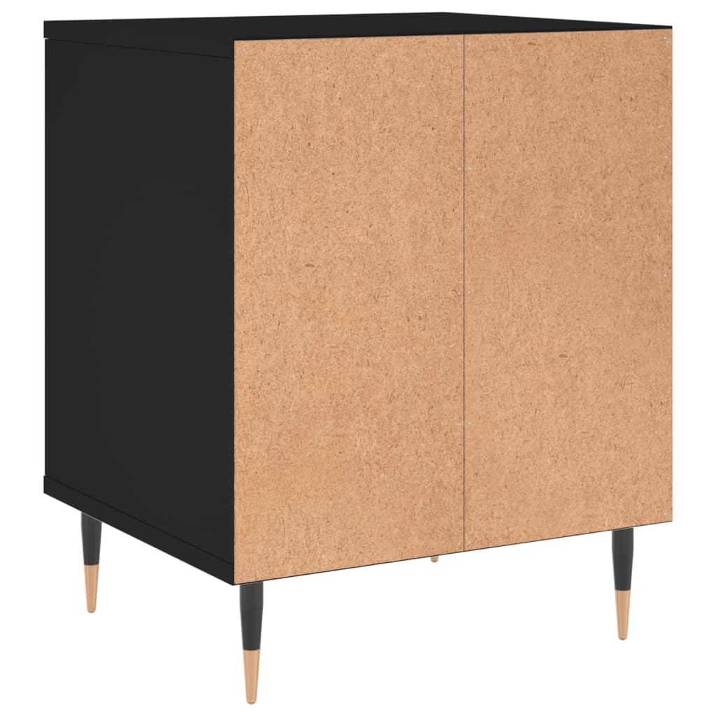 Nattbord 2 stk svart 40x35x50 cm konstruert tre