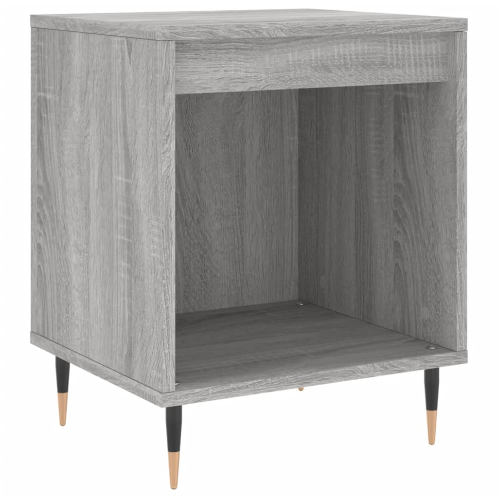Nattbord 2 stk grå sonoma 40x35x50 cm konstruert tre