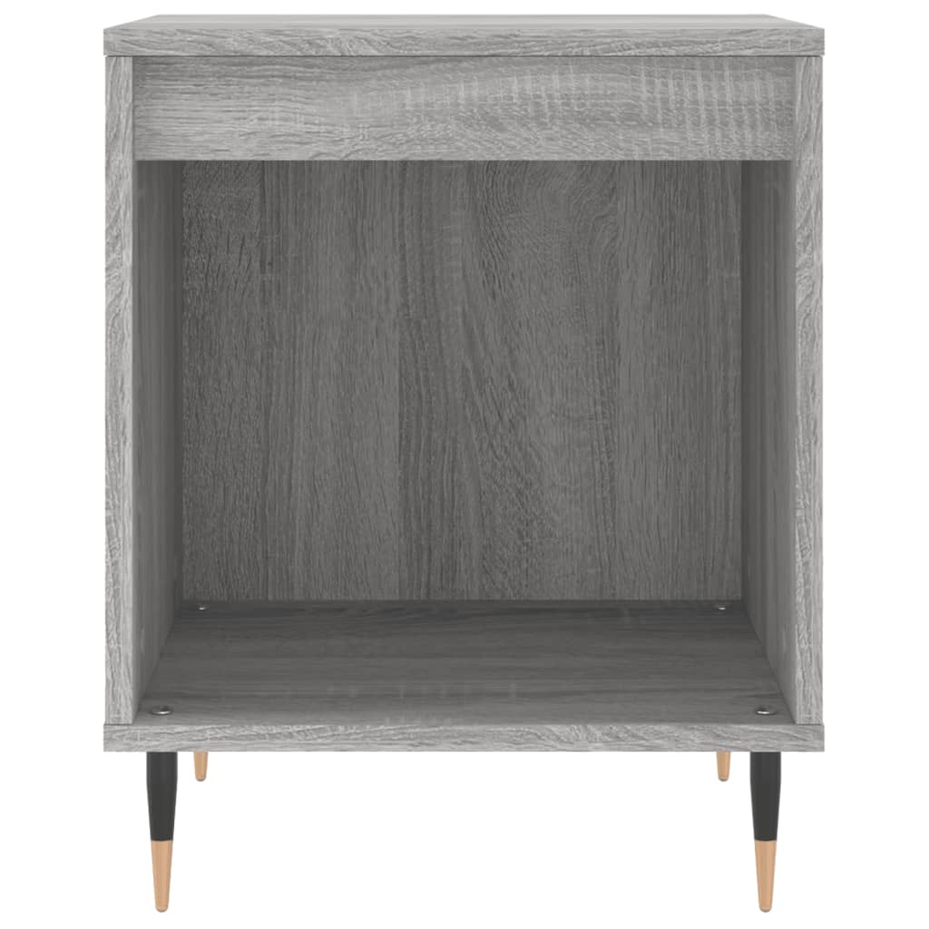 Nattbord 2 stk grå sonoma 40x35x50 cm konstruert tre