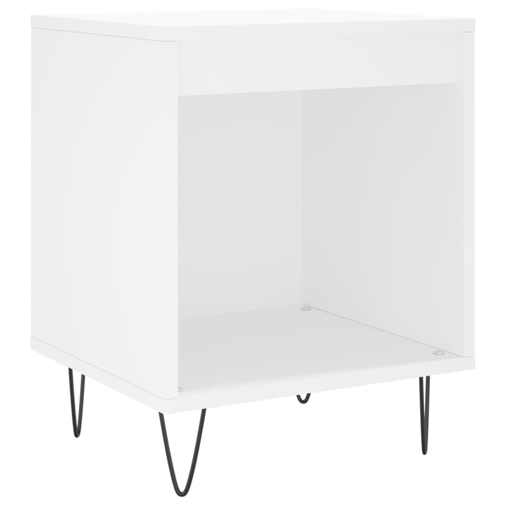 Nattbord 2 stk hvit 40x35x50 cm konstruert tre