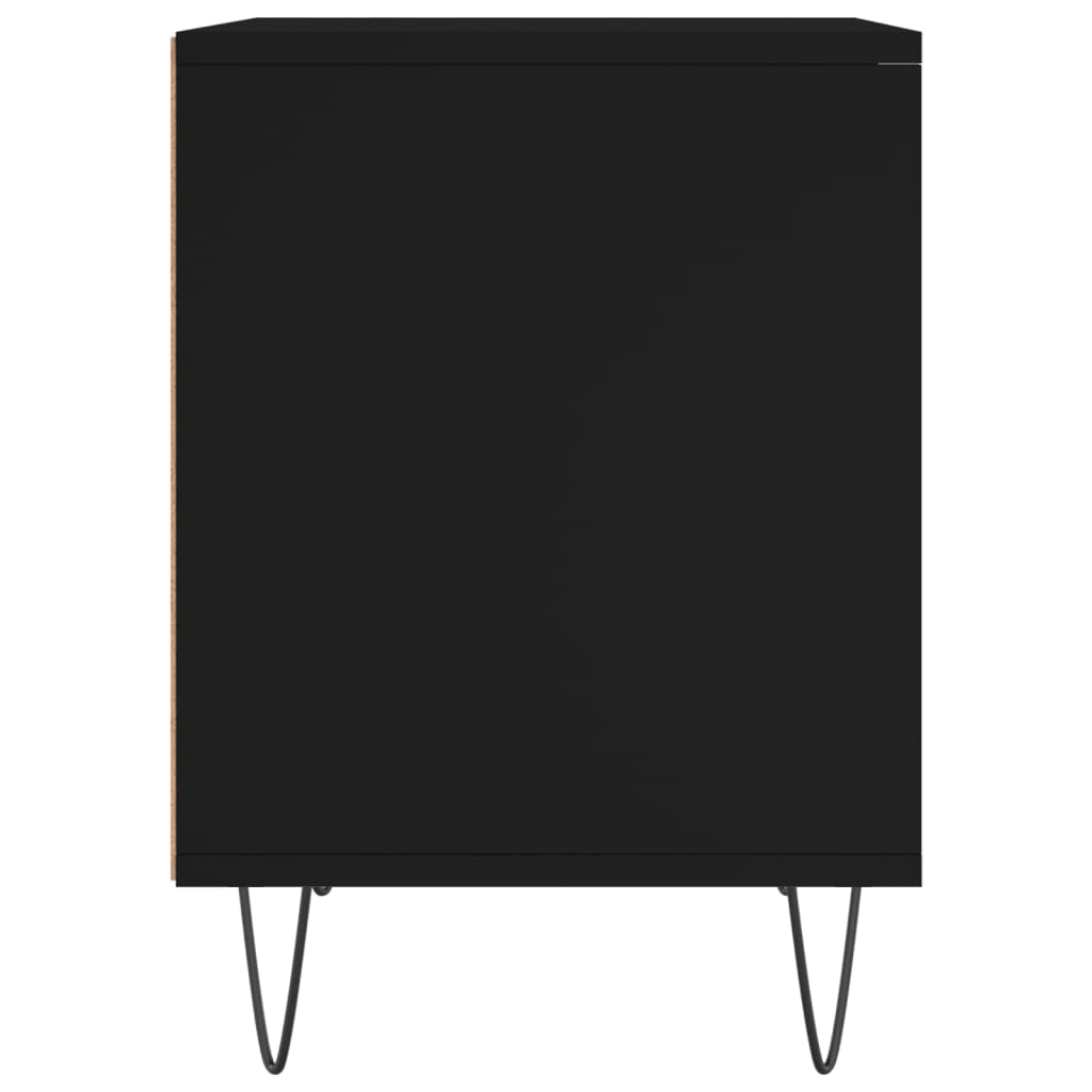 Nattbord 2 stk svart 40x35x50 cm konstruert tre