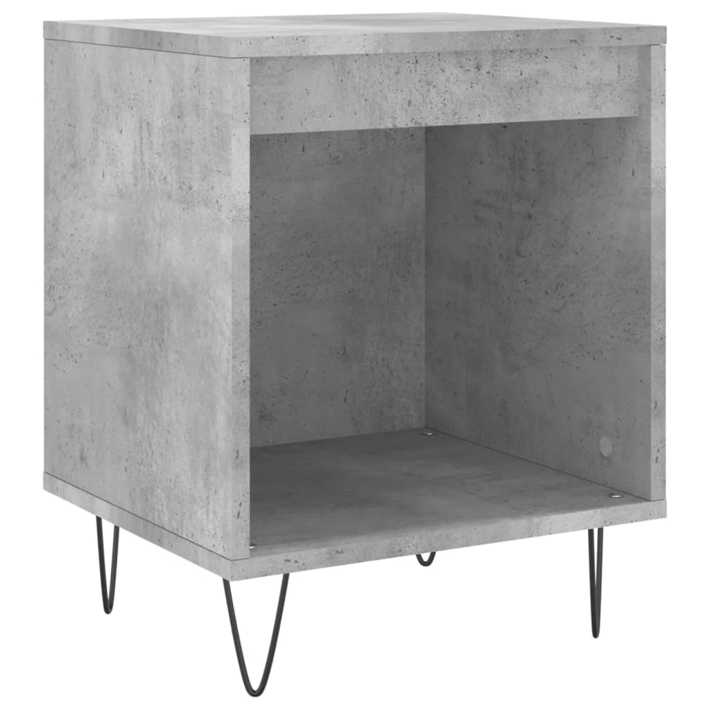 Nattbord 2 stk betonggrå 40x35x50 cm konstruert tre