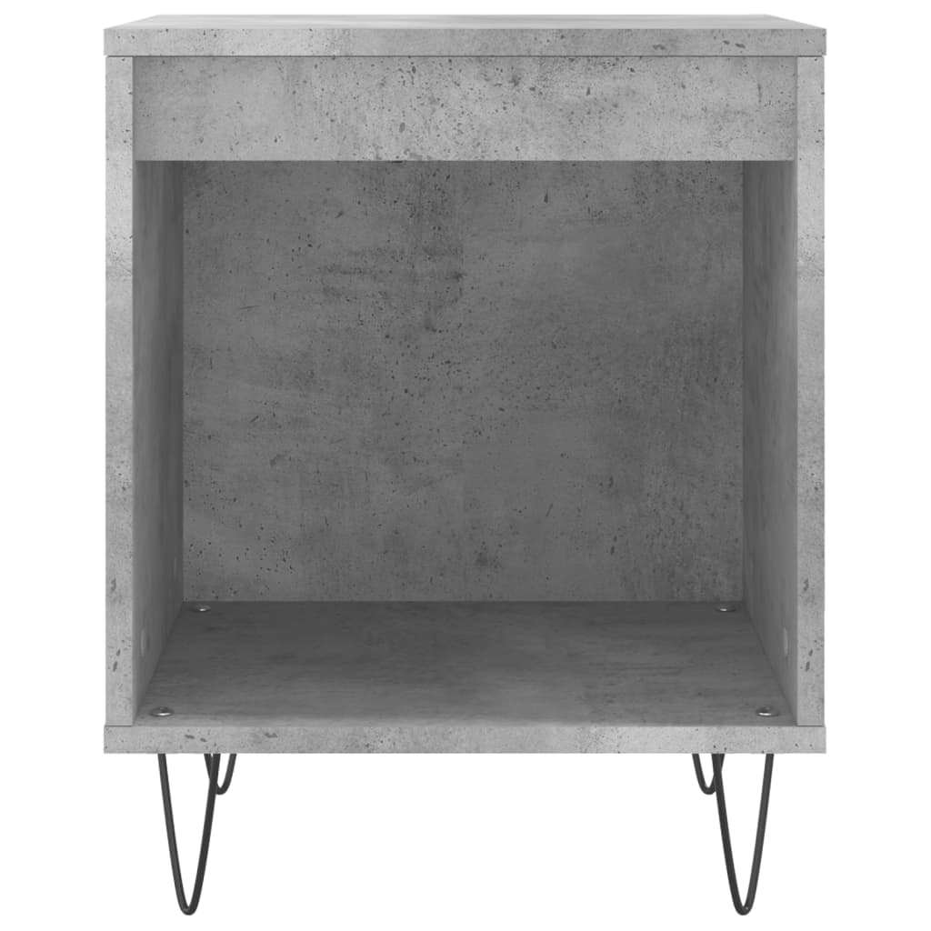 Nattbord 2 stk betonggrå 40x35x50 cm konstruert tre