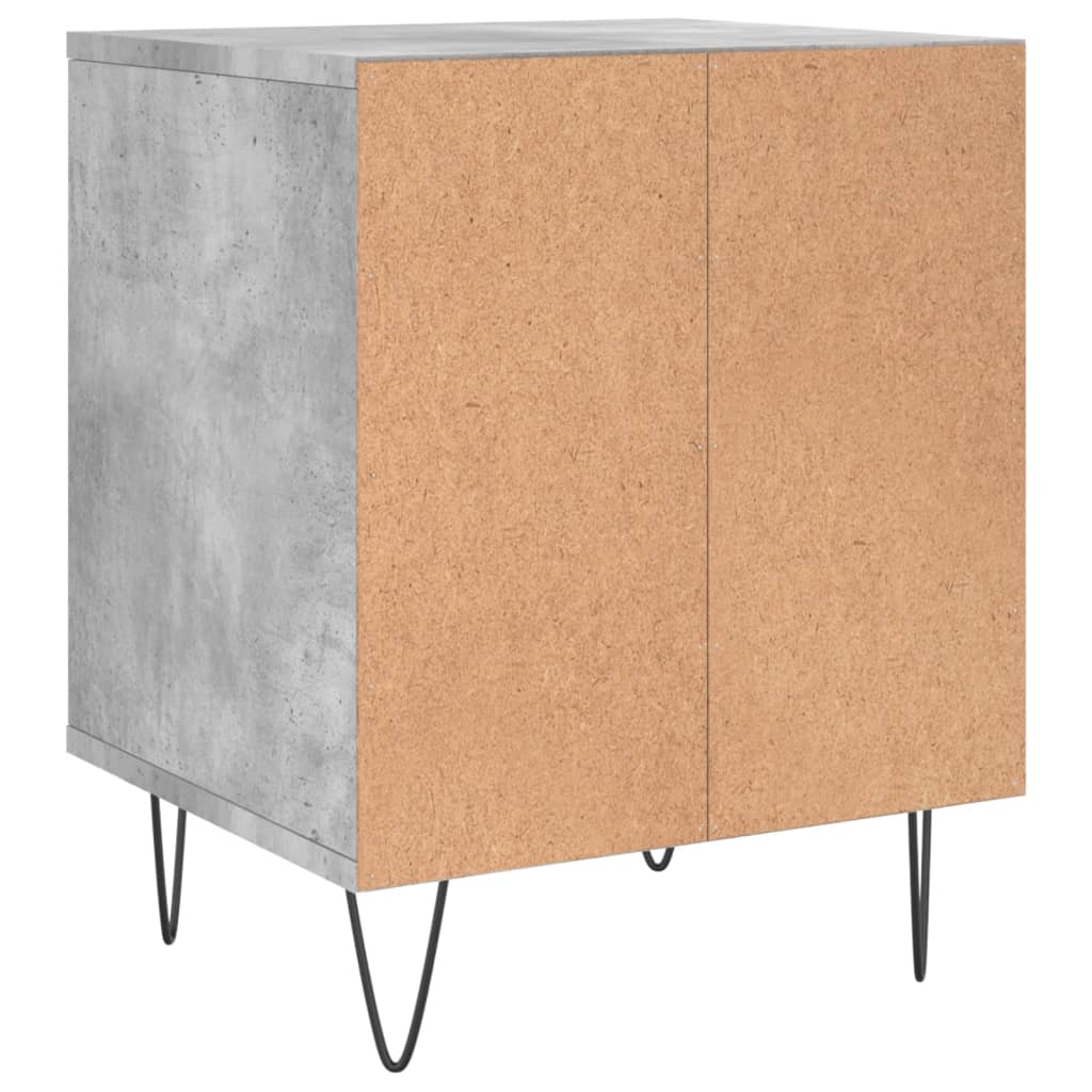 Nattbord 2 stk betonggrå 40x35x50 cm konstruert tre