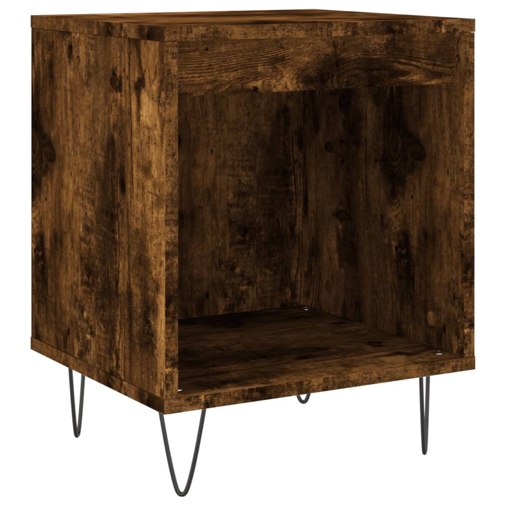 Nattbord 2 stk røkt eik 40x35x50 cm konstruert tre
