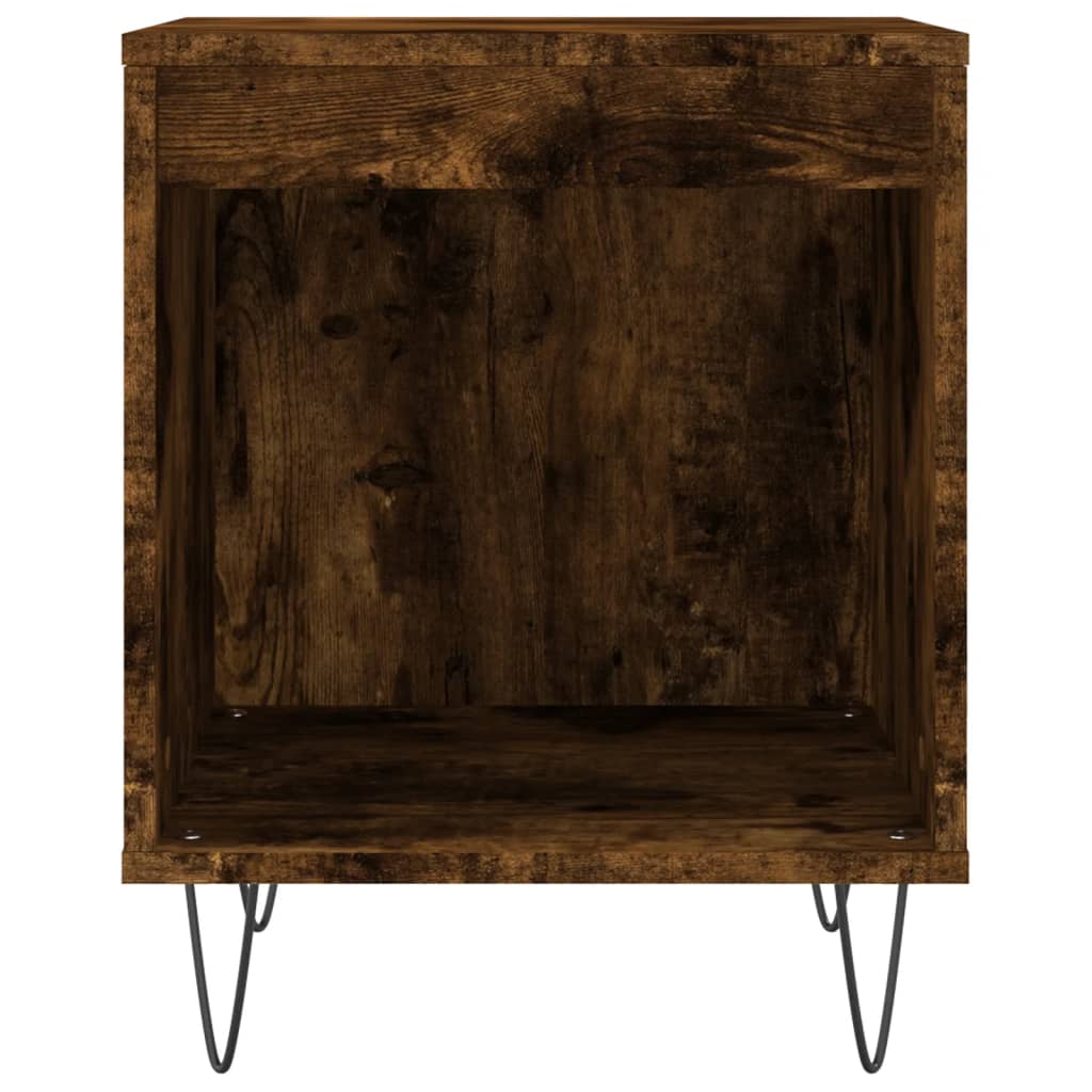 Nattbord 2 stk røkt eik 40x35x50 cm konstruert tre
