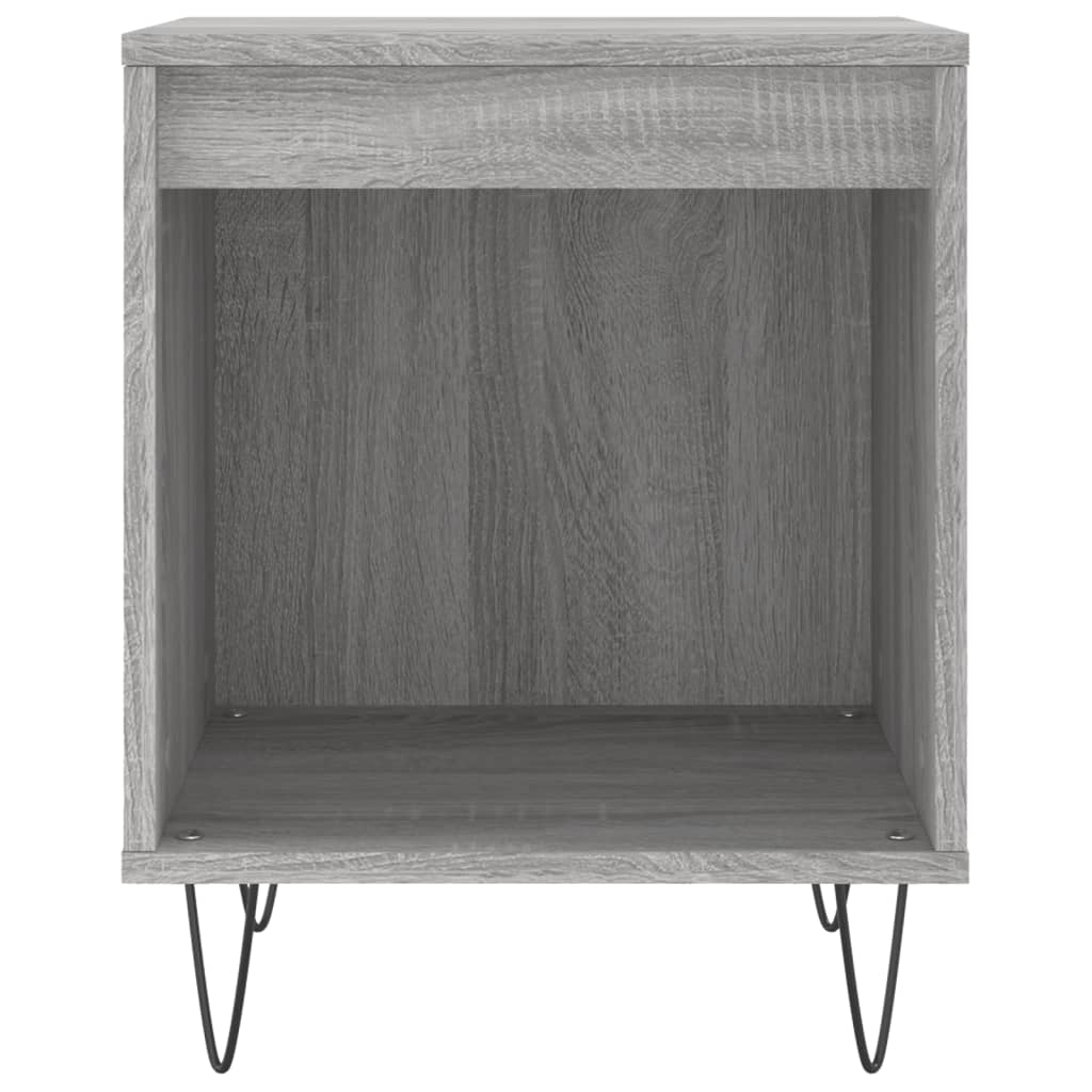 Nattbord 2 stk grå sonoma 40x35x50 cm konstruert tre