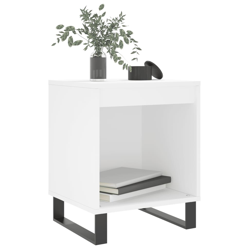 Nattbord 2 stk hvit 40x35x50 cm konstruert tre