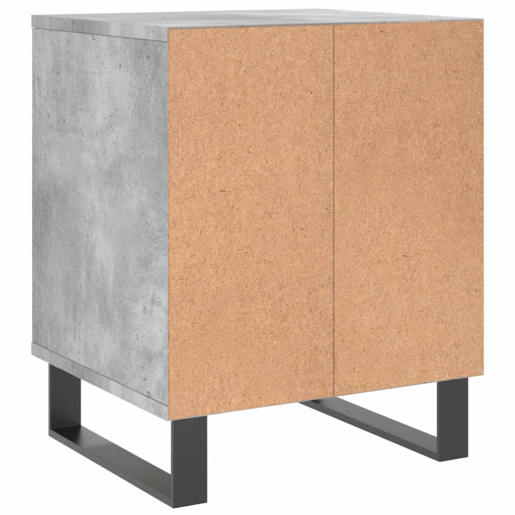 Nattbord 2 stk betonggrå 40x35x50 cm konstruert tre