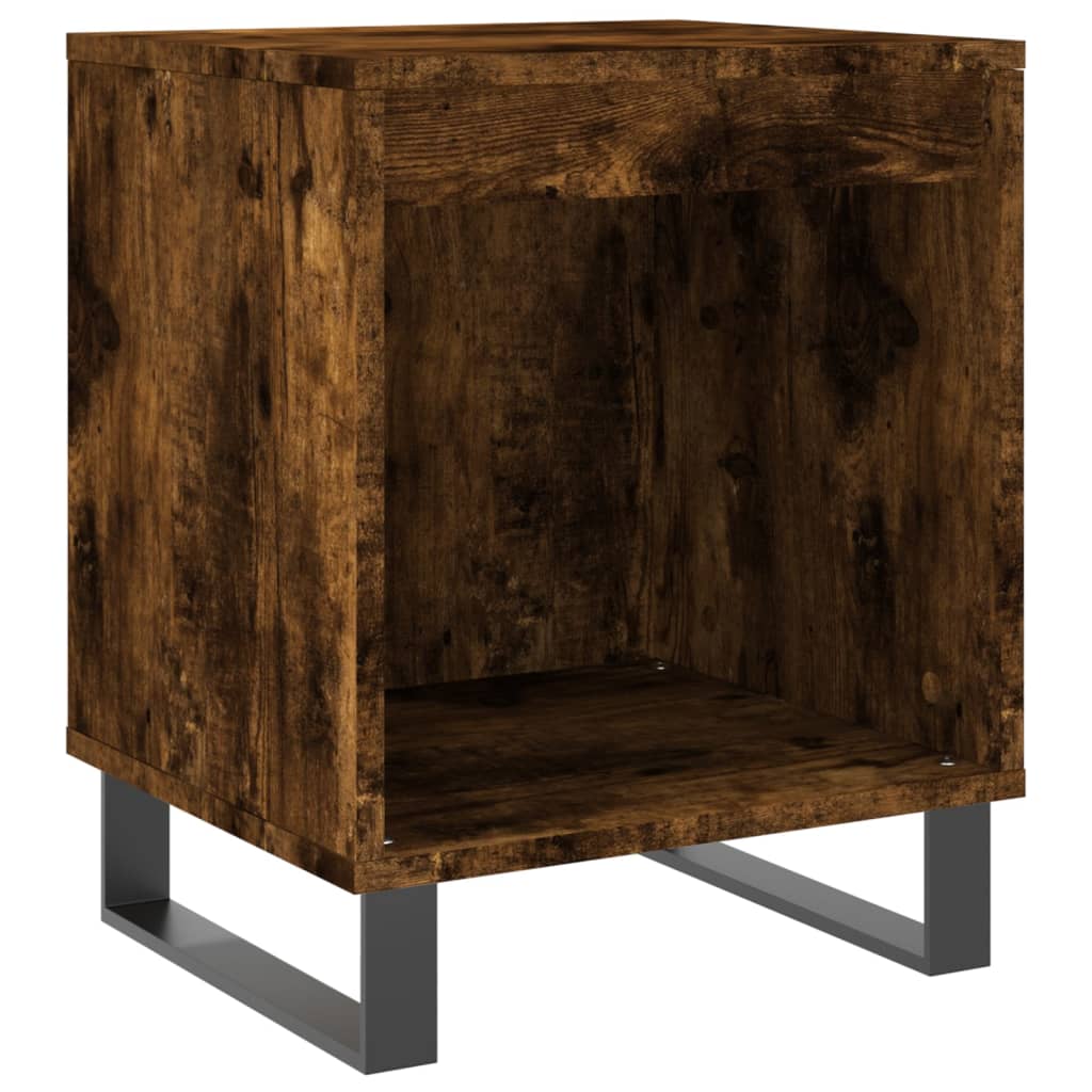 Nattbord 2 stk røkt eik 40x35x50 cm konstruert tre