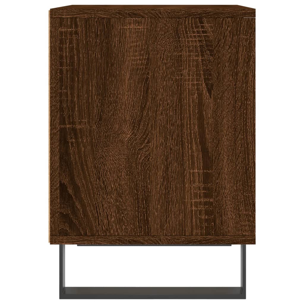 Nattbord 2 stk brun eik 40x35x50 cm konstruert tre