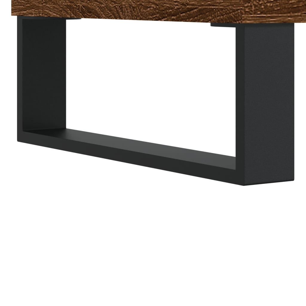 Nattbord 2 stk brun eik 40x35x50 cm konstruert tre