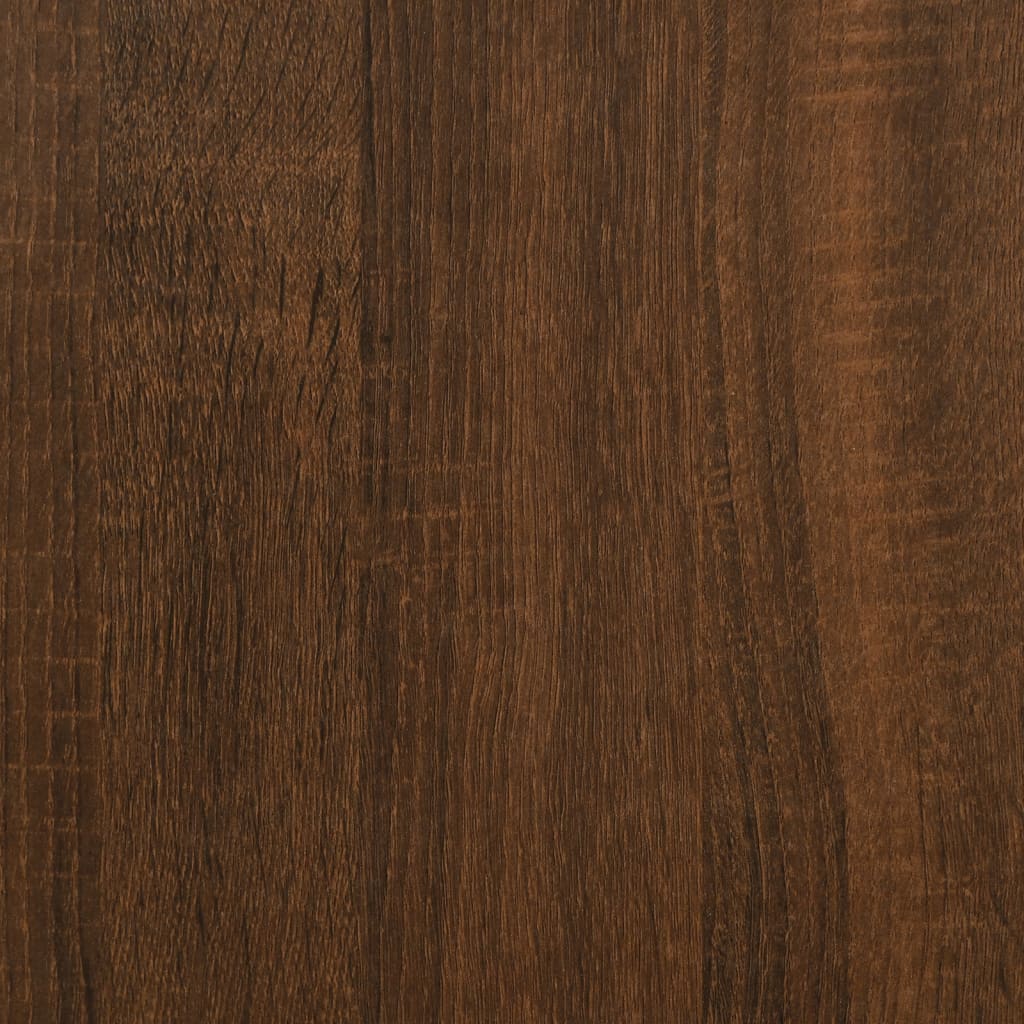 Nattbord 2 stk brun eik 40x35x50 cm konstruert tre