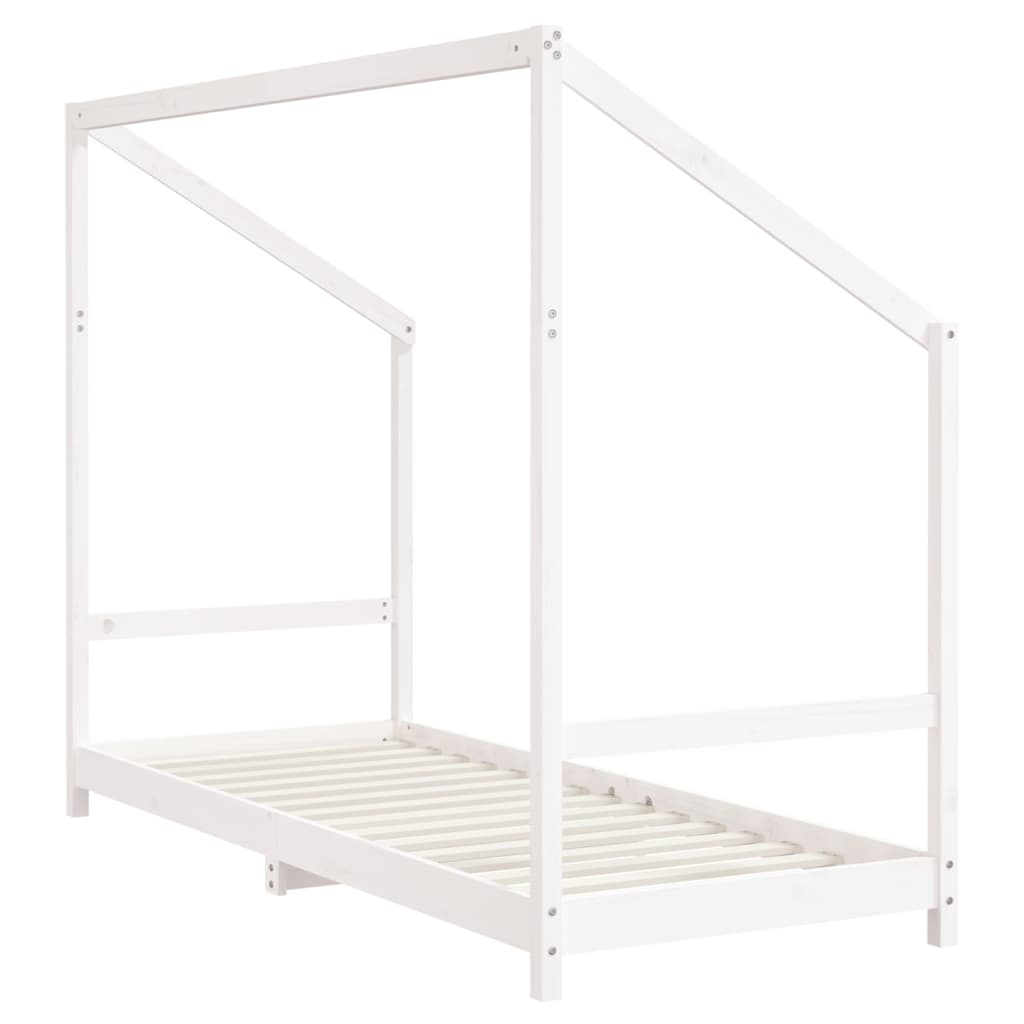 Barnesengeramme hvit 80x200 cm heltre furu