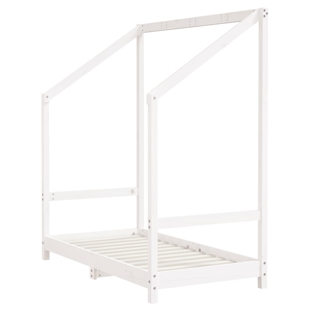 Barnesengeramme hvit 70x140 cm heltre furu