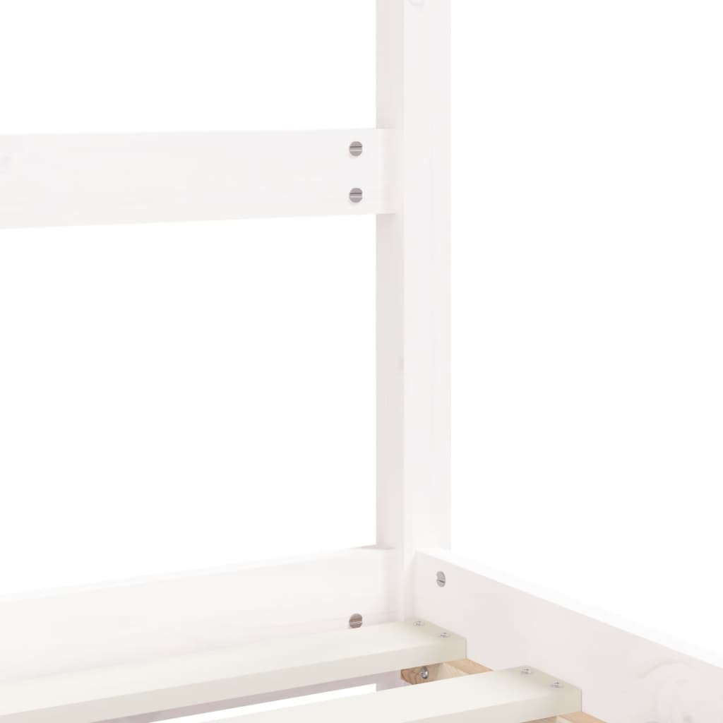 Barnesengeramme hvit 70x140 cm heltre furu